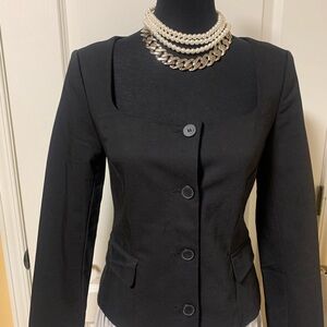 NWT square neckline fitted blazer Oak&Fort